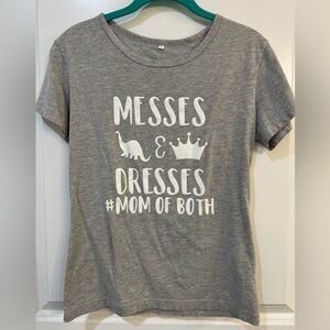 Adorable Gray T-shirt for Moms of Both